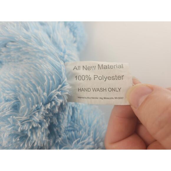 Weighted Blue Elephant Plush Stuffed Animal Shaggy Soft Floppy Cuddle Toy 12” - Picture 8 of 8